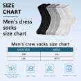 thumbnail image 2 of Loritta 6-Pack Men Dress Socks, Crew Socks for Men Casual Cotton Breathable Soft Business Solid Men Socks Size 10 13 White/Black/Gray, 2 of 9