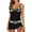 Black, variant on Eternatastic Women Floral Print Tankini Swimsuit Costume Two Piece Swimwear with Skirt 3XL Feather