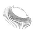 thumbnail image 2 of Collier Ras-du-Cou à Épines Argenté 1 Pce pour Femmes et Filles Accessoire d'Halloween, 2 of 8