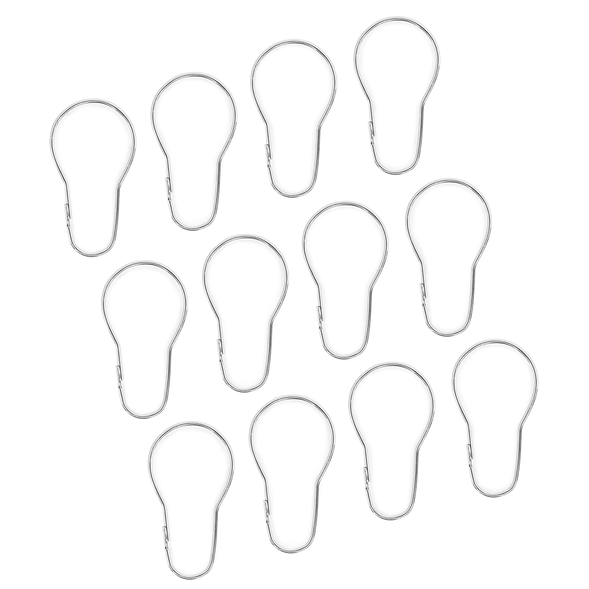 Mainstays Wire Chrome Shower Curtain Rings,Set of 12