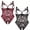 Black/Wine Red, variant on Open Bust Lace Bodysuit Sexy Lingerie for Women, One Piece Babydoll Mini