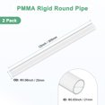 thumbnail image 3 of Tubo de acrílico rígido claro de 2 piezas, 21 mm [0.83"] ID x 25 mm [0.98"] OD, tubo redondo de plástico para sistema de refrigeración de agua/lámparas/fuentes/acuarios [305 mm/12 IN], 3 of 7