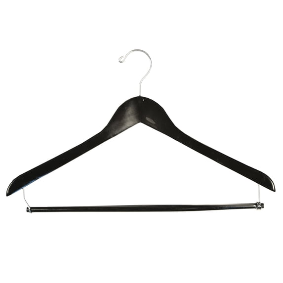 BLACK/Ebony Suit Hanger with Lock Bar