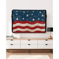 thumbnail image 5 of 4th of July Outdoor TV Cover 40 to 43 Inch Weatherproof, American Flag Star on Wood Independence Day 600D Oxford TV Covers with Waterproof Zipper, Outside Flat TV Screen Protector 40"Wx25"Hx4.5"D, 5 of 7