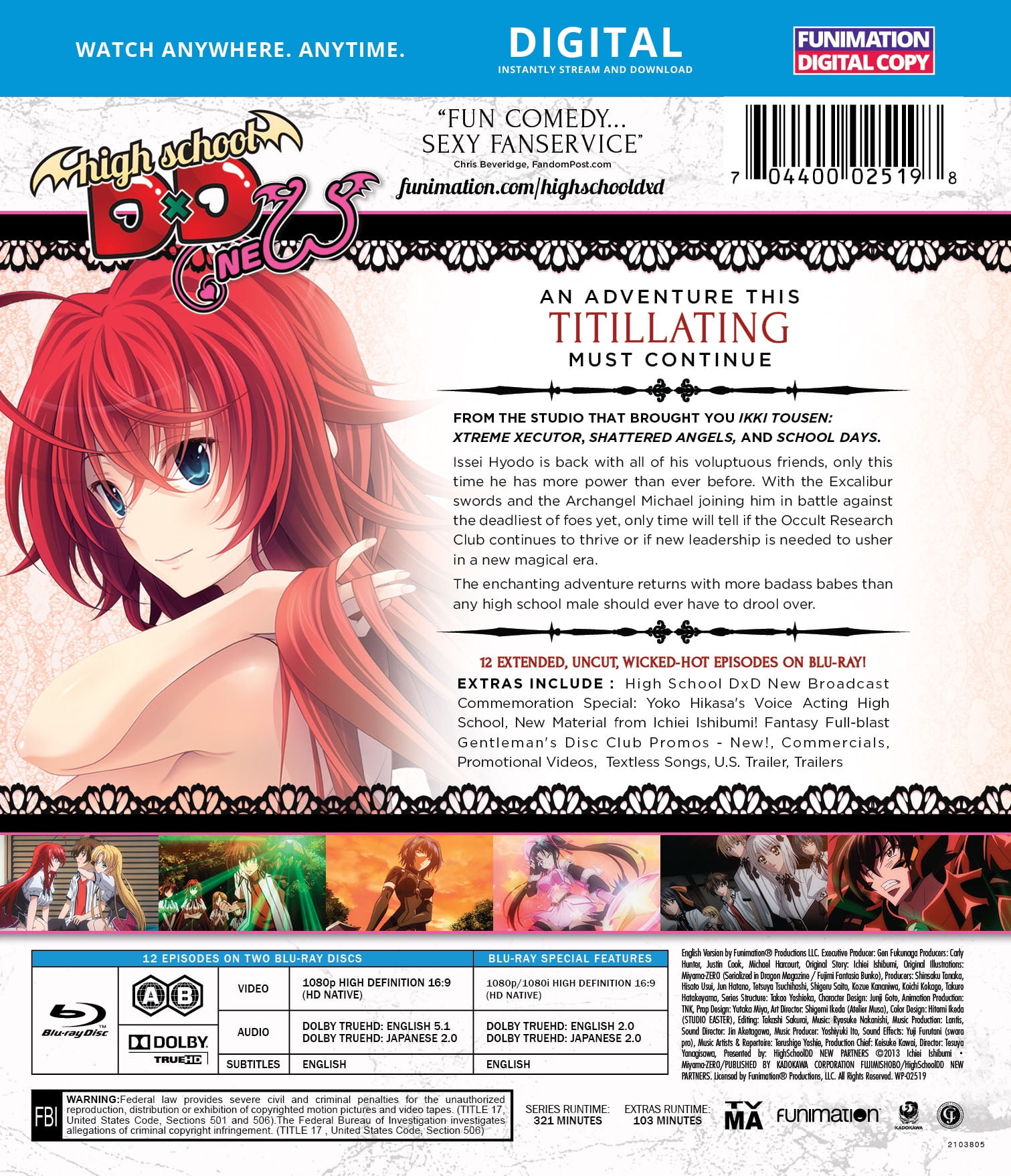 High School DXD New: The Series - Classic (Blu-ray + Digital Copy) -  Walmart.com