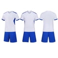 thumbnail image 2 of Lvshlubb Boys Soccer Jersey Set 2 Piece School Short Sleeve Tops and Boyshorts for Sports Meeting Boys Football Outfits Size 4-13, 2 of 6