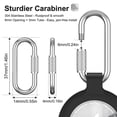 thumbnail image 4 of SENHAWK 4 Pack AirTag Holder, Shockproof Waterproof TPU Case with Locking 304 Stainless Steel Carabiner, Compatible with Apple AirTag 1st & 2nd Gen for Keys Pets Luggage Backpacks, 4 of 8
