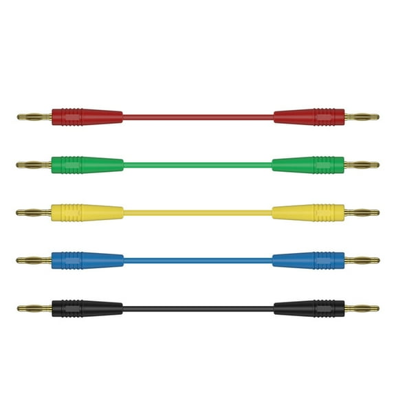 5pcs 2Mm Banana Plugs Test Cables Flexible Wire Heavy Duty 2Mm Banana Test Leads set for Accurate Signals Transmission