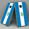 El Salvador Flag Cornhole Board Vinyl Decal Wrap
