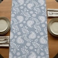 thumbnail image 5 of Table Runners 70 Inches Long Dress Scarves, Blue Paisley Farmhouse Coffee/Dining/Kitchen Table Decor, Holiday Table Runner, Ethnic Vintage Floral Botanical Abstract 13x70 Inch, 5 of 9