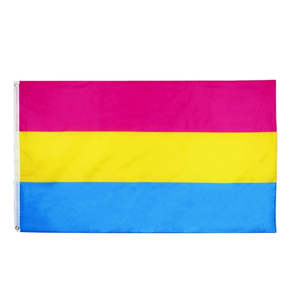 Miangastore 1Pc Fashion PANSEXUAL Polyester Rainbow Flag Large Durable Pride Flag Outdoor Banner