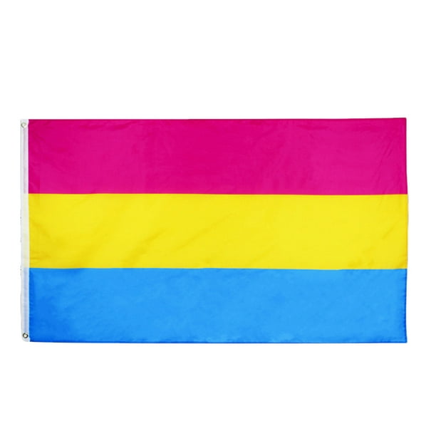 1pc Moda PANSEXUAL Poliéster Bandera del arco iris Bandera de orgullo grande y duradera Bandera al aire libre