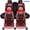 Black+Red, variant on Car Seat Covers Fit for 2000-2024 Nissan Sentra Rogue, 5-Seat PU Leather Cushion Protector, Full Set Front Back Seat Cover for Nissan Rogue Versa Black&Coffee