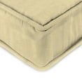 thumbnail image 6 of Jordan Manufacturing Sunbrella 45" x 22" Canvas Vellum Yellow Solid Rectangular Outdoor Deep Seat Chair Cushion with Ties and Welt, 6 of 10