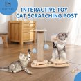 thumbnail image 6 of Marchul 4 in1 Interactive Cat Toy, Cat Scratching Post with Hanging Ball, Cat Food Treat Toy for Indoor Cats and Kittens with Wooden Track Balls, Kitten Sisal Scratcher Toy with Cat Treat Dispenser, 6 of 6