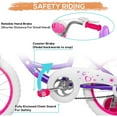 thumbnail image 5 of hykolity 14 inch Kid Bikes for Age 4-7 Years Old, Girl Bikes in Purple Rider Height 41-53 inch with Adjustable Seat, Doll Seat and Training Wheel, 5 of 7