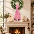Pink Chinese Calligraphy Wreath Sash for Front Door, Lunar New Year Cai ...