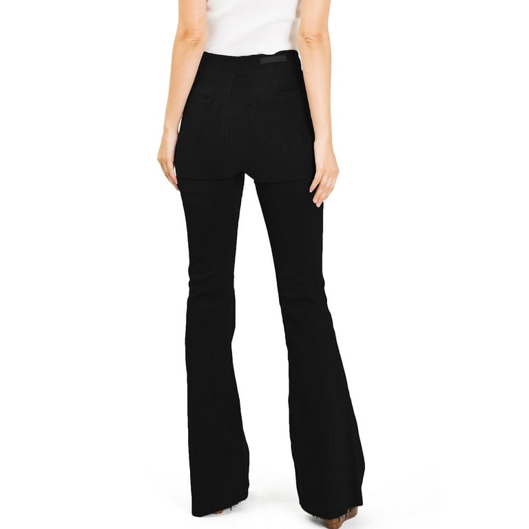 Cello Jeans Women s High Rise Stretchy Flares 3 Black