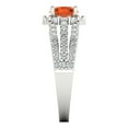 thumbnail image 3 of Halo Engagement Ring for Women - 1.83ct Simulated Red Diamond in 14K White Gold Promise Ring, 3 of 6