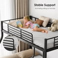 thumbnail image 4 of Soges Twin Over Full Bunk Bed Metal Bed Frame with Ladders, Heavy Duty Sturdy Bed Frame with Safety Guardrail For Adults, No Box Spring Needed, Black, 4 of 9