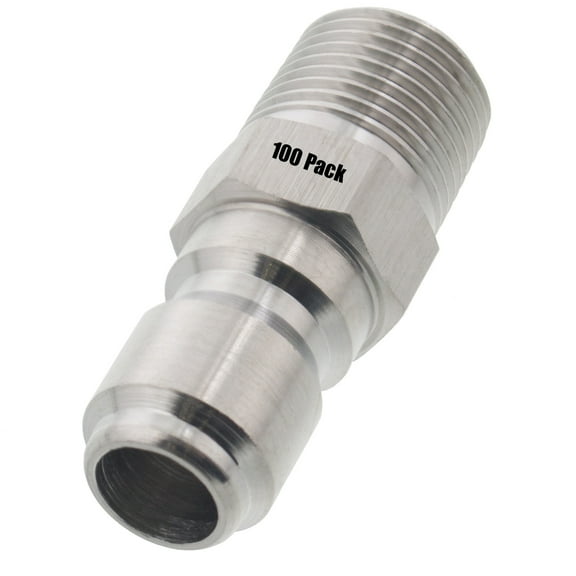 100 Erie Tools Pressure Washer 3/8" Male NPT to Quick Connect Plug Steel Coupler