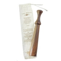 Old Fashioned Club Shaped Wooden Mojito Muddler with Gift Pouch, One Cocktail Muddler By Twos Company
