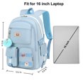 thumbnail image 6 of Girls Backpack Aesthetic Backpack for Teen Girl Cute School Bag Bookbag Anime School Backpacks for Girls,Blue, 6 of 6