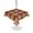 Brown, variant on Outdoor Tablecloth with Umbrella Hole for Patio/Picnic/Party/Camping, Black Grey Plaid Waterproof Table Cloth Square Cover Washable, Modern Abstract Ombre Gingham Checkered (60"x 60")