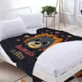 thumbnail image 3 of Durable Soft & Warm Flannel Blanket - Cozy Cartoon Lion Design with Colorful Hearts Perfect for Sofa Travel Bed & Chair, 3 of 7
