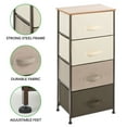 thumbnail image 5 of mDesign Tall Dresser Storage Tower Stand with 4 Removable Fabric Drawers - Steel Frame, Wood Top Organizer for Bedroom, Entryway, Closet - Multi/Espresso Brown, 5 of 8