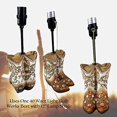 thumbnail image 5 of Urbalabs Western Cowboy Floral Double Boot Roper End Table Standing Table Lamp Nightstands Living Room End Tables Lamps for Bedrooms Office (Floral Boots), 5 of 6