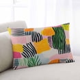 thumbnail image 2 of Contemporary Geometric Throw Pillow Cover 16 x 24 Inch Decorative Pillow Cover Color Block Striped Abstract Lumbar Pillowcase Seasonal Rectangle Cushion Case for Couch Sofa Bed Living Room, 2 of 7