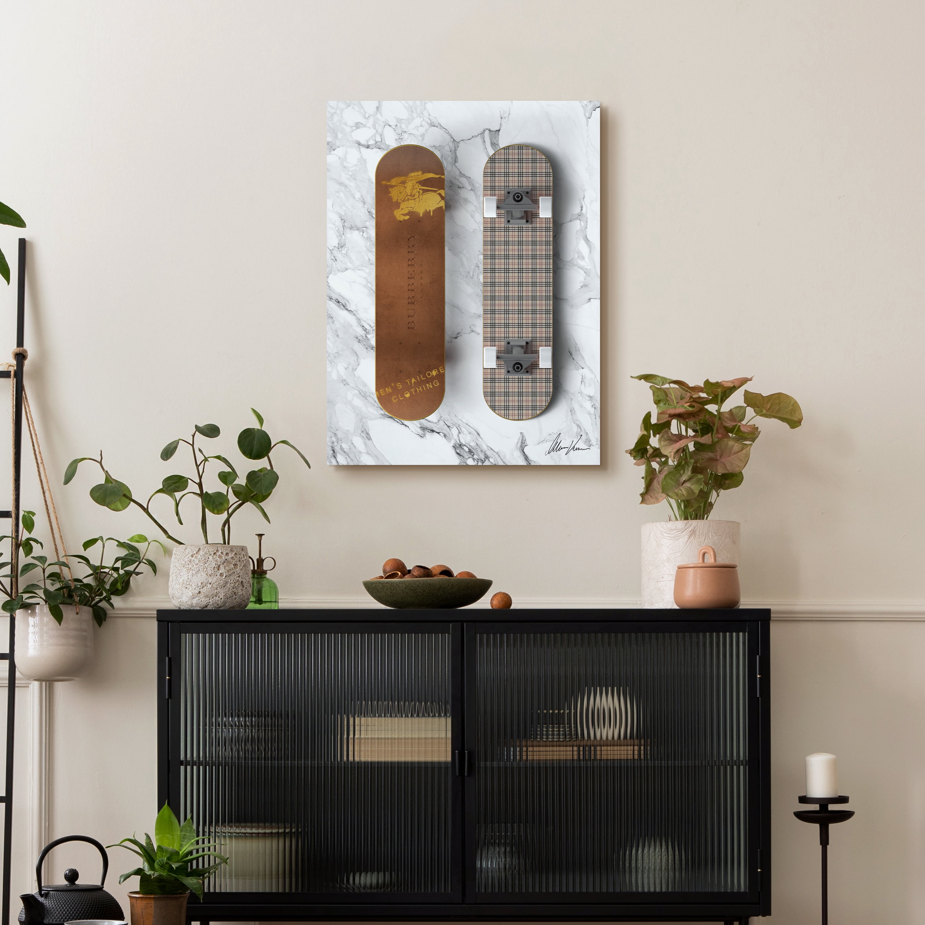 B Wheels Frameless Free Floating Tempered Glass Panel Graphic Wall Art , 18" x 24"