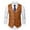 Brown, variant on Puffer vest Mens Fashion Stripes Retro Casual Suit Vest