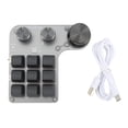 thumbnail image 3 of Mini Keypad, 3 Knob One Handed Mechanical Keyboard 9 Keys For Games, 3 of 8