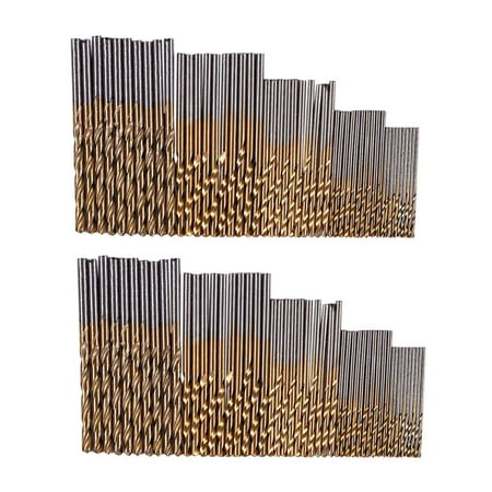 

100Pcs 1/1.5/2.0/2.5/3mm Titanium Coated HSS Drill Bit Set