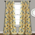 thumbnail image 2 of Lush Decor Tania Floral Room Darkening 84" x 52" Floral Yellow 3" Back Tab Rod Pocket Pair Window Panel, 2 of 11