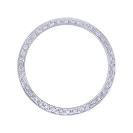 - CREATED DIAMOND BEZEL FOR 34MM ROLEX TUDOR OYSTER PERPETUAL DATE 15200 15210 WHITE