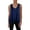 Navy, variant on Womens Navy Layered Tank Sleeveless V Neck Hi-Lo Top XS