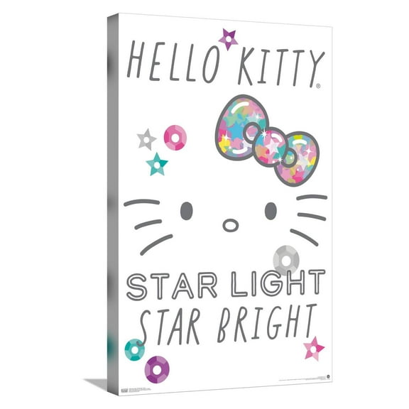Hello Kitty: 20 Starshine - Face Canvas Wall Poster, 14.725" x 22.375"