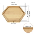 thumbnail image 2 of Uxcell 12x10.5cm Hexagonal Bamboo Plant Saucer Flowerpot Drip Tray Indoor, 8 Pack, 2 of 5