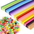 thumbnail image 1 of 1350 Sheets Star Paper Strips 27 Assortment Color Star Paper Lucky Wish Double Sided Stars Paper fo js, 1 of 5