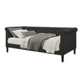 thumbnail image 4 of Home Design Peyton Twin Daybed with Button-Tufted Upholstery, Rolled Arms, Stylish and Comfortable Seating or Sleeping, Modern Versatile Design, Gray, 4 of 5