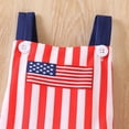 thumbnail image 7 of Povozer Baby Boy 4th of July Outfit Newborn Infant American Flag Romper One Piece Short Sleeve Waffle Knit Clothes,Size 3-6 Months,Red, 7 of 7