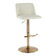 thumbnail image 4 of Toriano Adjustable Bar Stool, Gold Bar Stools, Bar Chairs, Swivel Bar Stools, Bar Stools Set of 2, 4 of 6