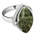 thumbnail image 3 of 925 Sterling Silver Ring Natural Seraphinite Handmade Jewelry, 3 of 10