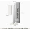 thumbnail image 5 of Standing Towel Racks for Bathroom 2-Tier, Floor Towel Rack Stand with Heavy Marble Base, Upgrade Steady Design, Pro-Grade 18/8 Stainless Steel Brushed Finish, BTH217-2, 5 of 18