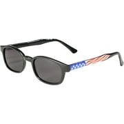Pacific Coast Original KD's Biker Glasses Sunglasses (American Flag Frame/Smoke Lens)