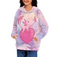 thumbnail image 2 of DISNIMO Axolotl Hoodies Girls Heart Hoodie Long Sleeve Hoodies Boys and Girls 11-13 Preppy Sweatshirt for Teens Girls Hooded Sweatshirts Pullover Hoodies for Children Lightweight Fall Clothes, 2 of 7