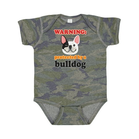 

Inktastic Protected by a Bulldog Gift Baby Boy or Baby Girl Bodysuit